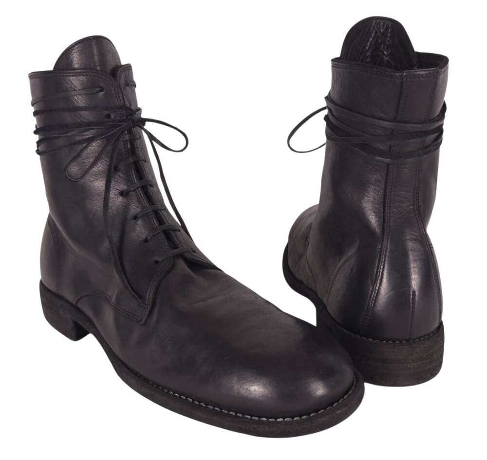 Guidi 995 Horse Full Grain Lace Up Boots US 11 EU 44 Mens Black Leather $1310
